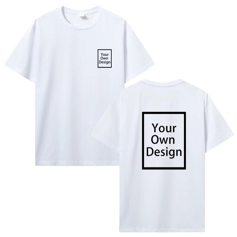 Custom Cotton Customized Print Short Sleeve T Shirt Tops Tees DIY Your Like Photo Or Logo Cotton T-shirt Men Women Clothing